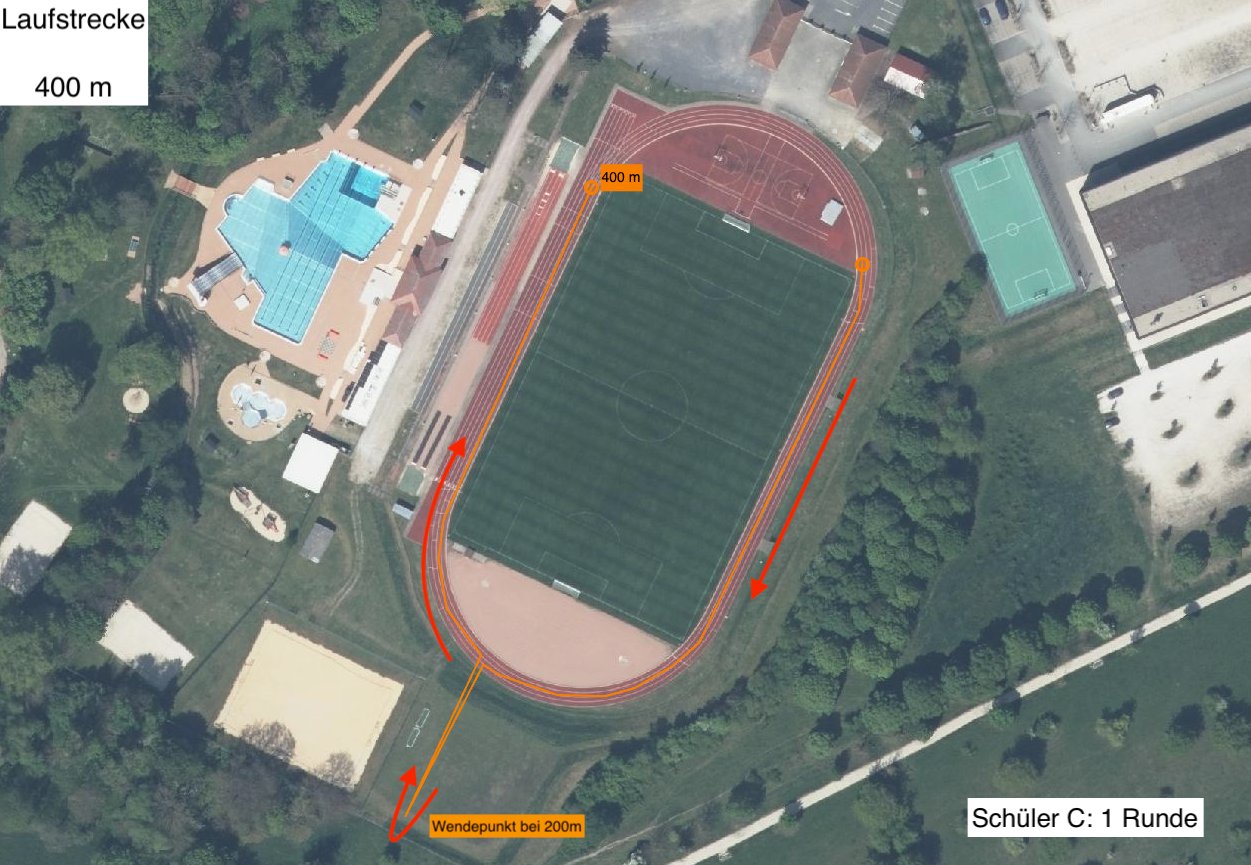 Laufstrecke 0,4 km