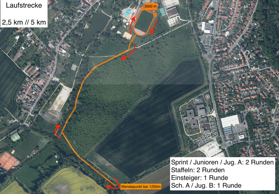 Laufstrecke 2,5 km / 5 km