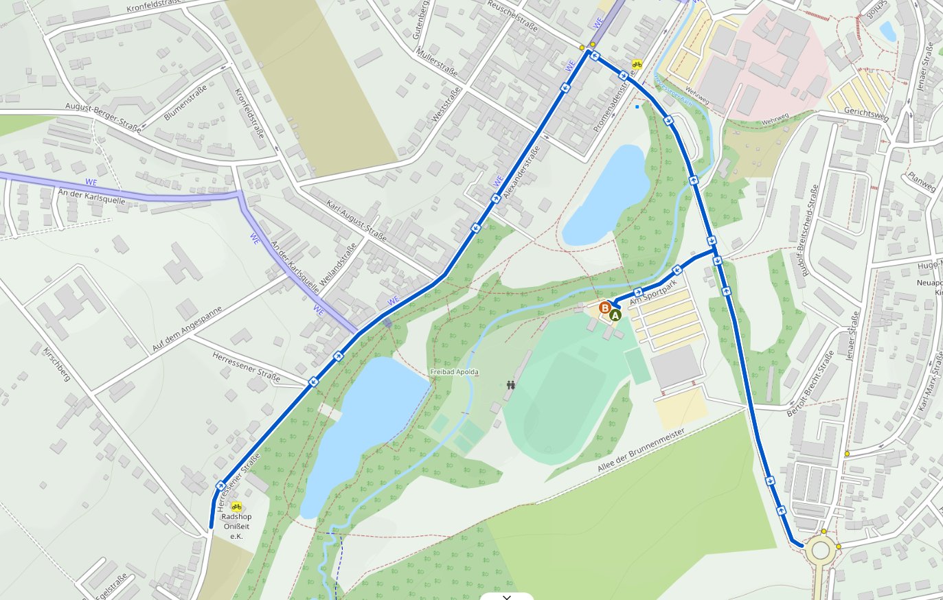Radstrecke 3,5 km