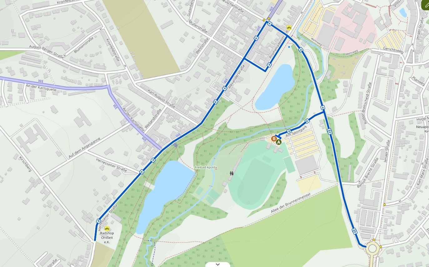 Radstrecke 3,5 km